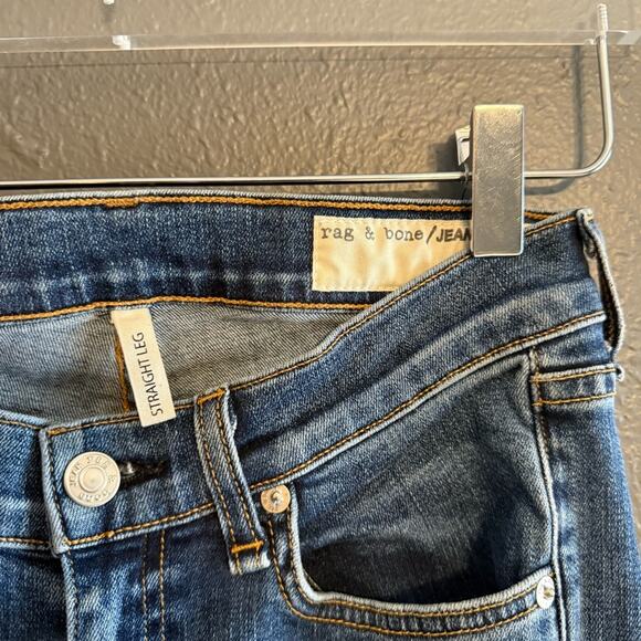 Rag & Bone Womens Raw Hem Straight Leg Jeans Size 26 - Picture 4 of 7